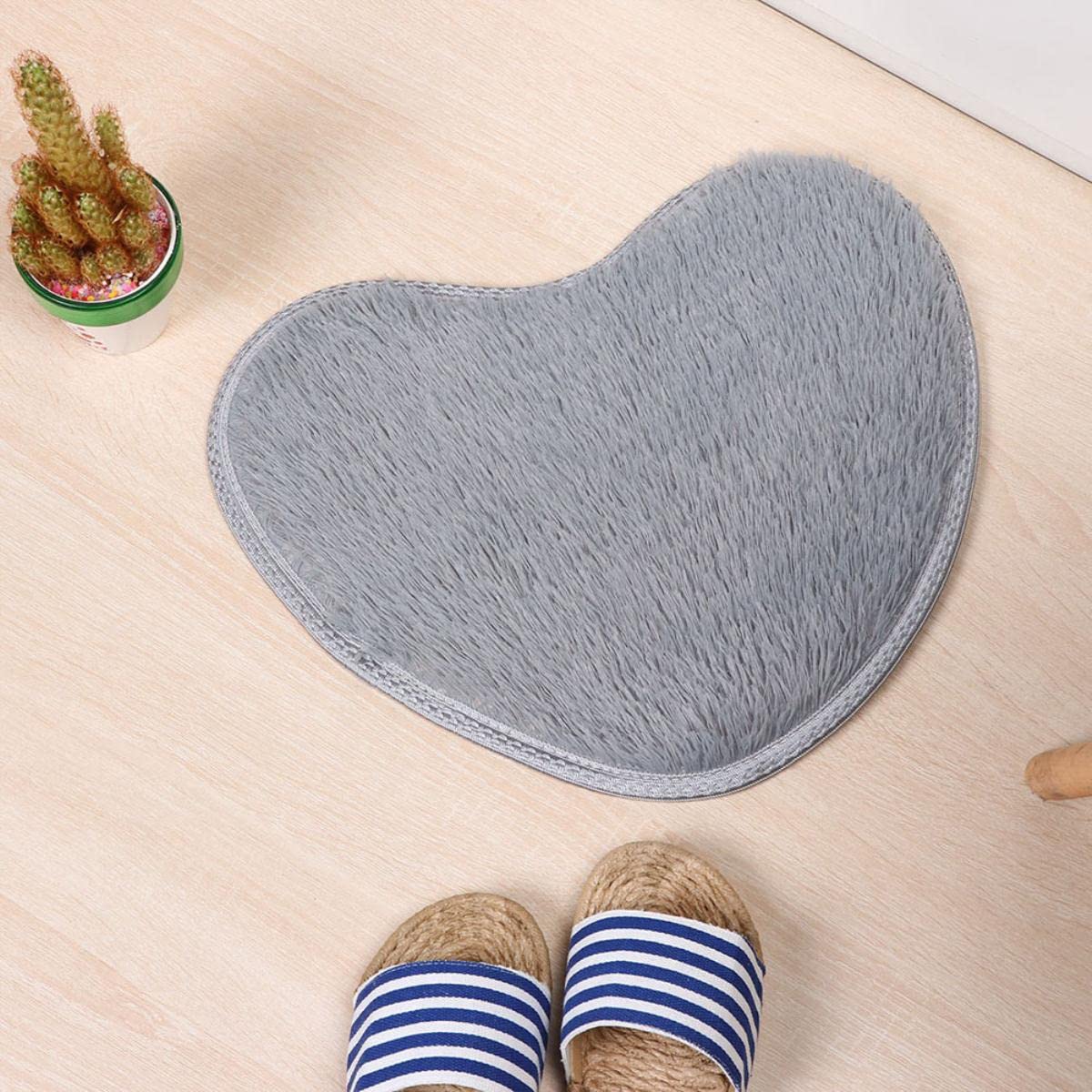 Tappeto da bagno a forma di cuore rosa, tappeto decorativo, antiscivolo, in microfibra, super assorbente, per vasca da bagno, doccia, camera da letto
