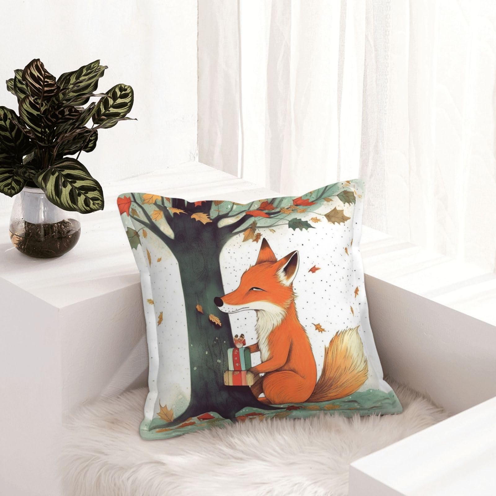 Housse de coussin simili cuir salon décor rustique pour canapé et lit