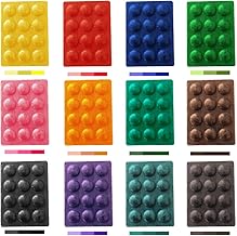 12 Colors Soy Candle Wax Dye for Candle Making, 2.1oz Candle Color Dye Blocks for Making 100lb Wax, DIY Scented Candles Wax Dye Flakes