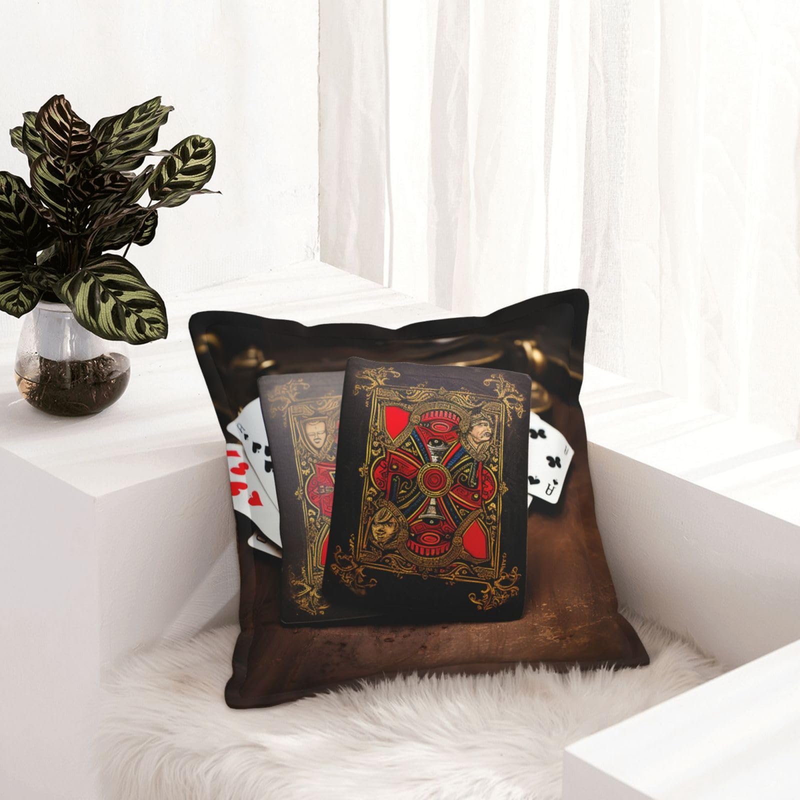Housse de coussin moderne similicuir lot de 2 ambiance chaleureuse et rustique