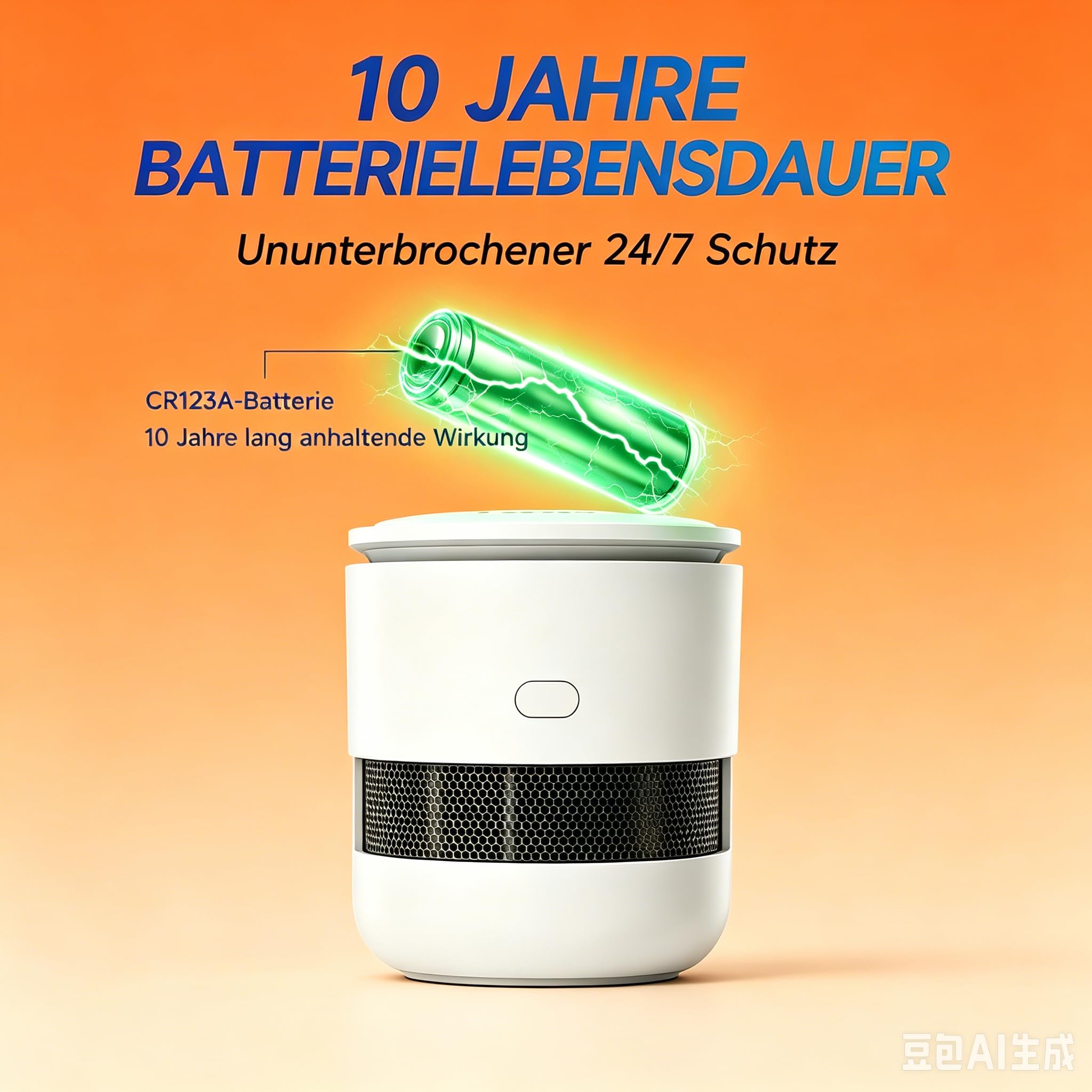 Mini Rauchmelder 10 Jahre Batterie ZR170S, EN14604 Zertifiziert, Fotoelektrischer Warnmelder, Einfache Montage Mit Nieten & Klebepad, Für Haus Wohnung Wohnmobil, 5er Set