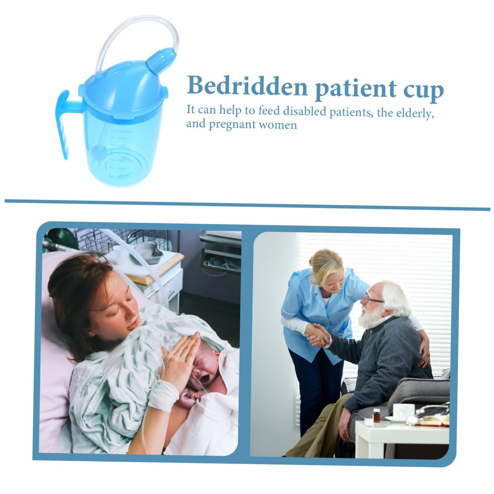 MOLUCKFU Elderly Drink Water Cup Maternity Care Prevention Design Unbreakable Drinking Cup for Bedridden Patients