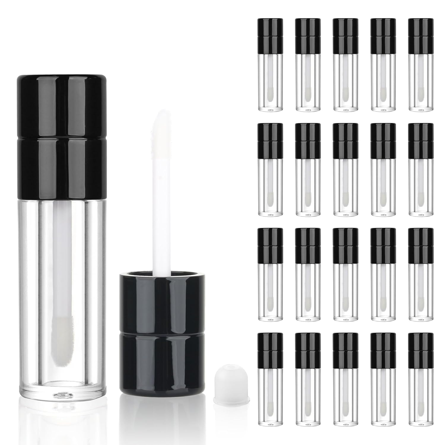 COSIDEA 15 Leere Lipgloss-Tuben Mit Applikator & Lederkappe – Ideal Zum Nachfüllen Von Lippenöl & DIY-Lipgloss