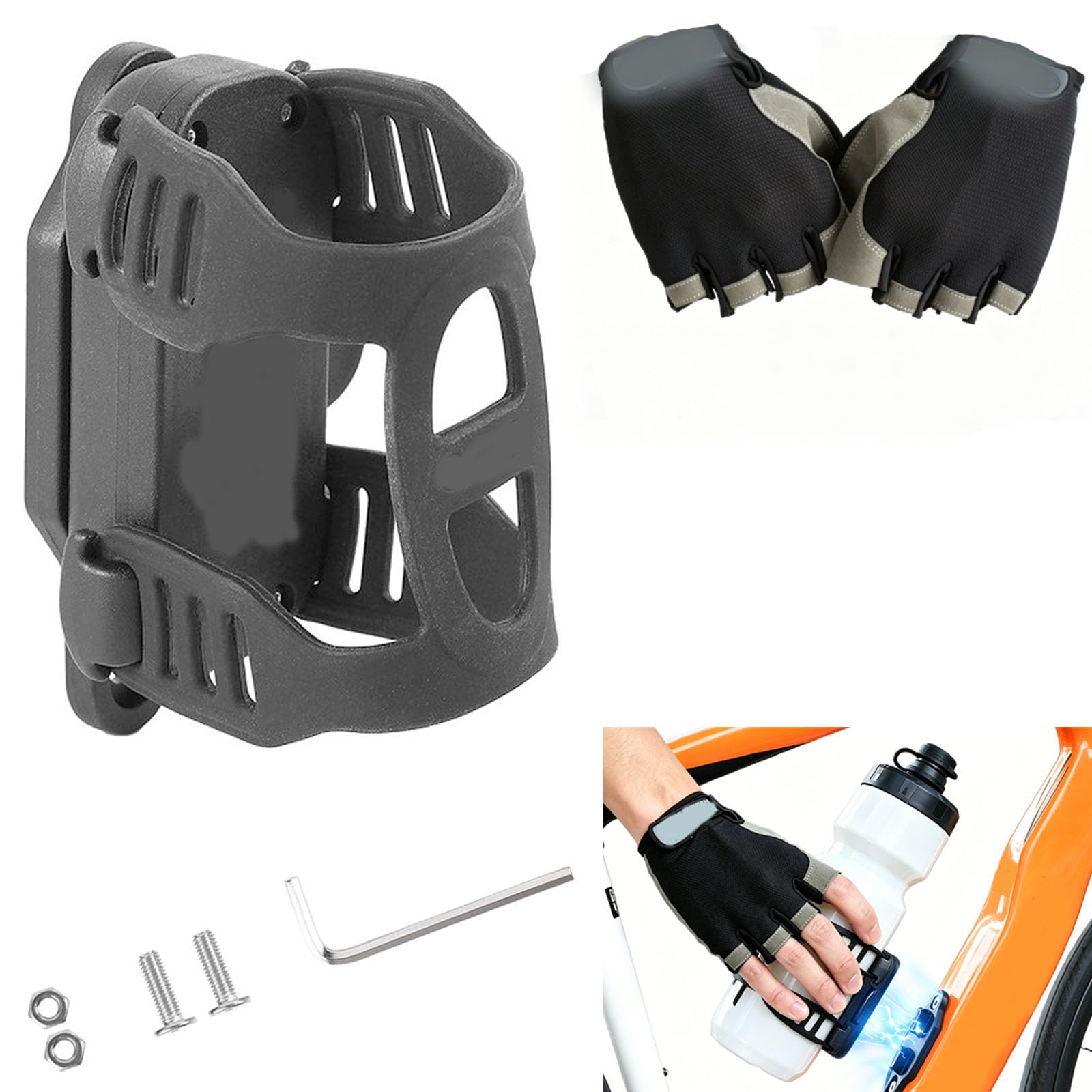Portabotellas magnético para Bicicleta con botón de liberación rápida, Soporte para Bebidas Equipado para Scooter de montaña y Carretera (1XL)