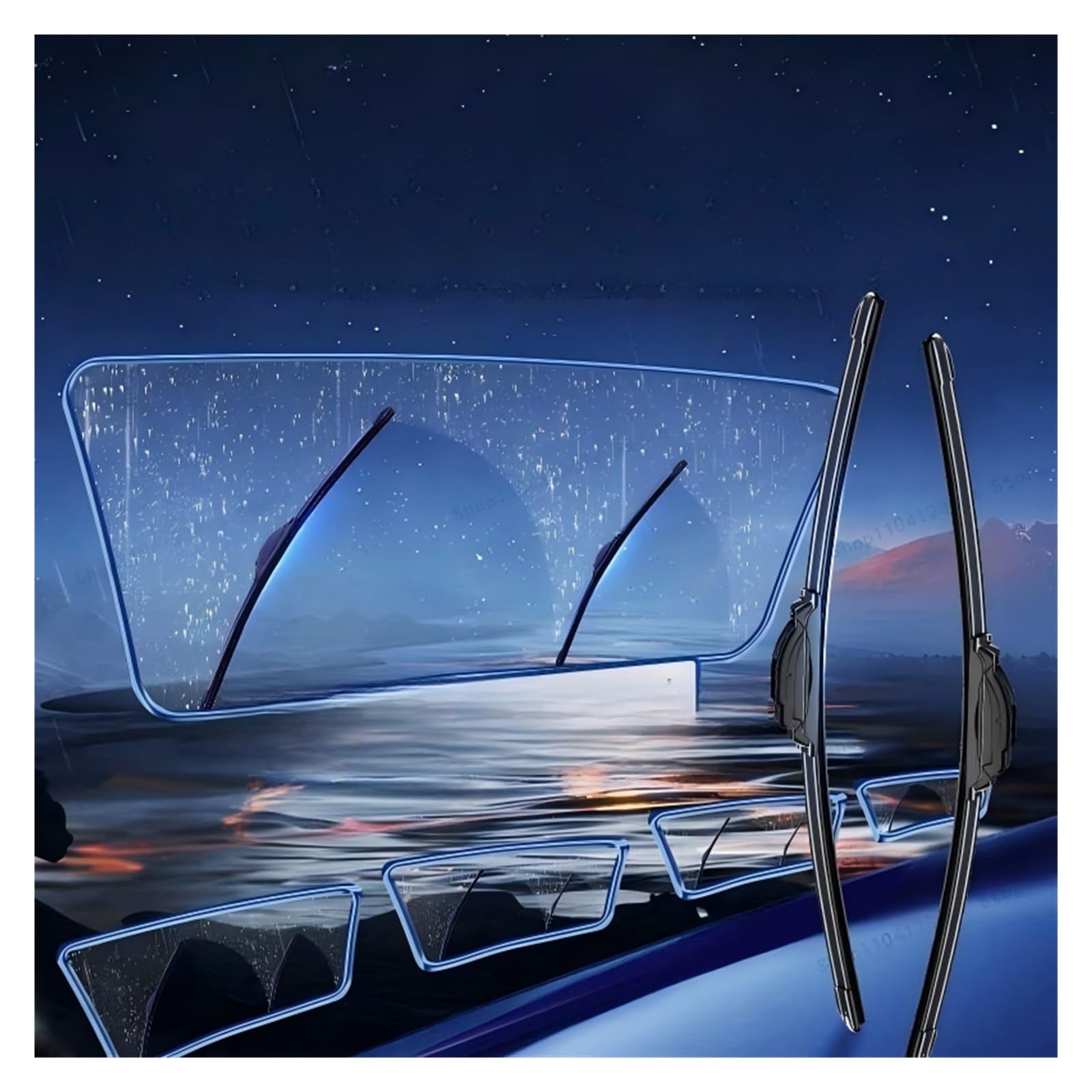 spazzole tergicristallo per auto Auto Pulisci Parabrezza Gomma Silicone Gel Ricarica Tergicristallo Per Tesla Per Modello 3 2018-2021 26 "+19"