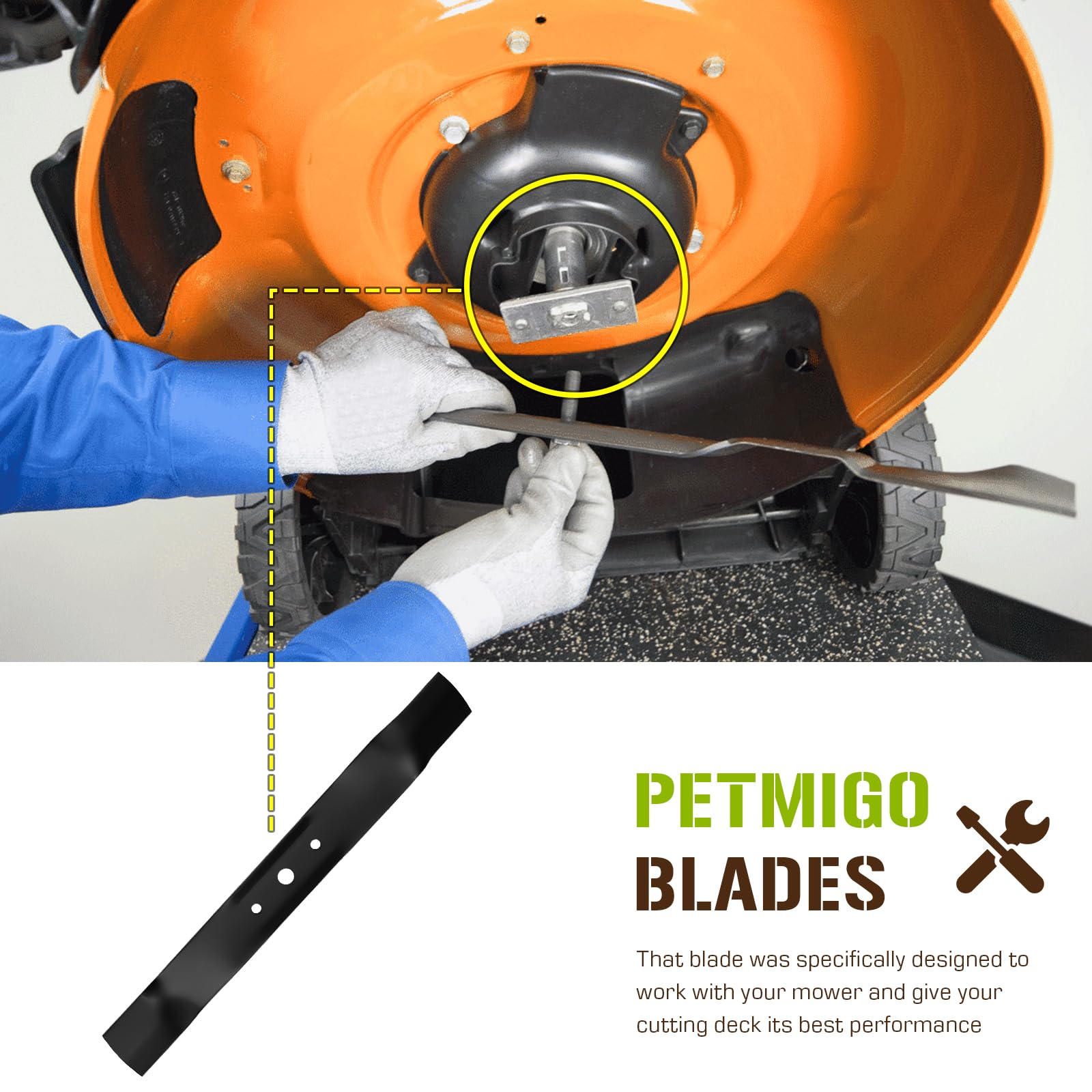 Lama Tosaerba 42 Pollici Lama Tosaerba John Deere 107cm - Doppia Lama Per Pacciamatura GX20249 Compatibile - Foto 6