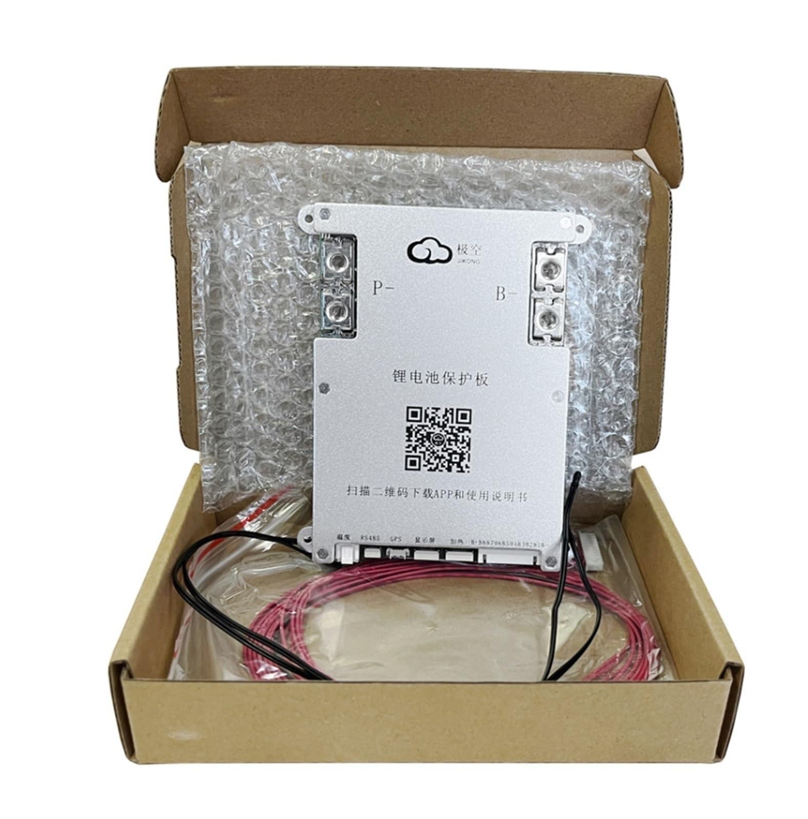 Smart BMS 200A B2A8S20P/B2A8S20P-HC, 8S 24V Active Balance 2A for Lifepo4 Lithium Ion Battery RS485 CAN App BT(B2A8S20P)