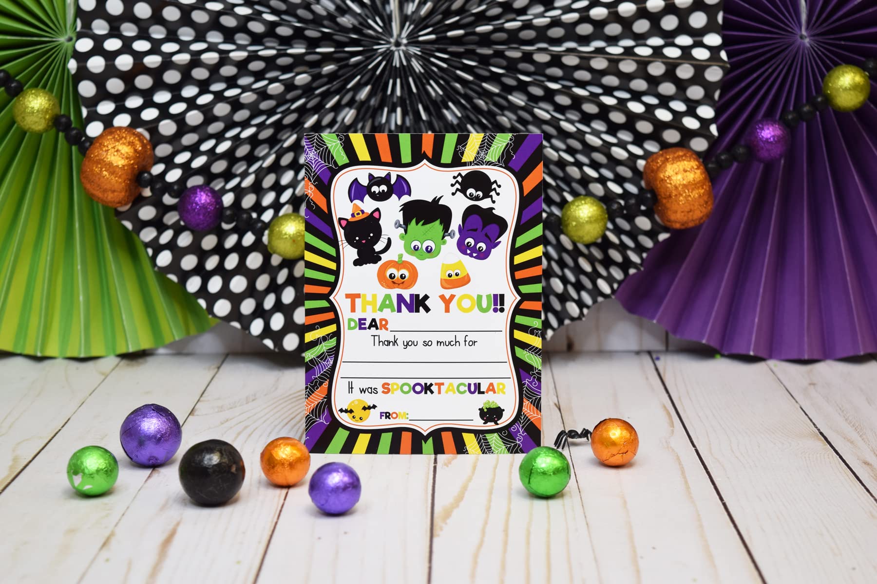 Birthday Thank You Notes For Halloween Editable Halloween Party Thank