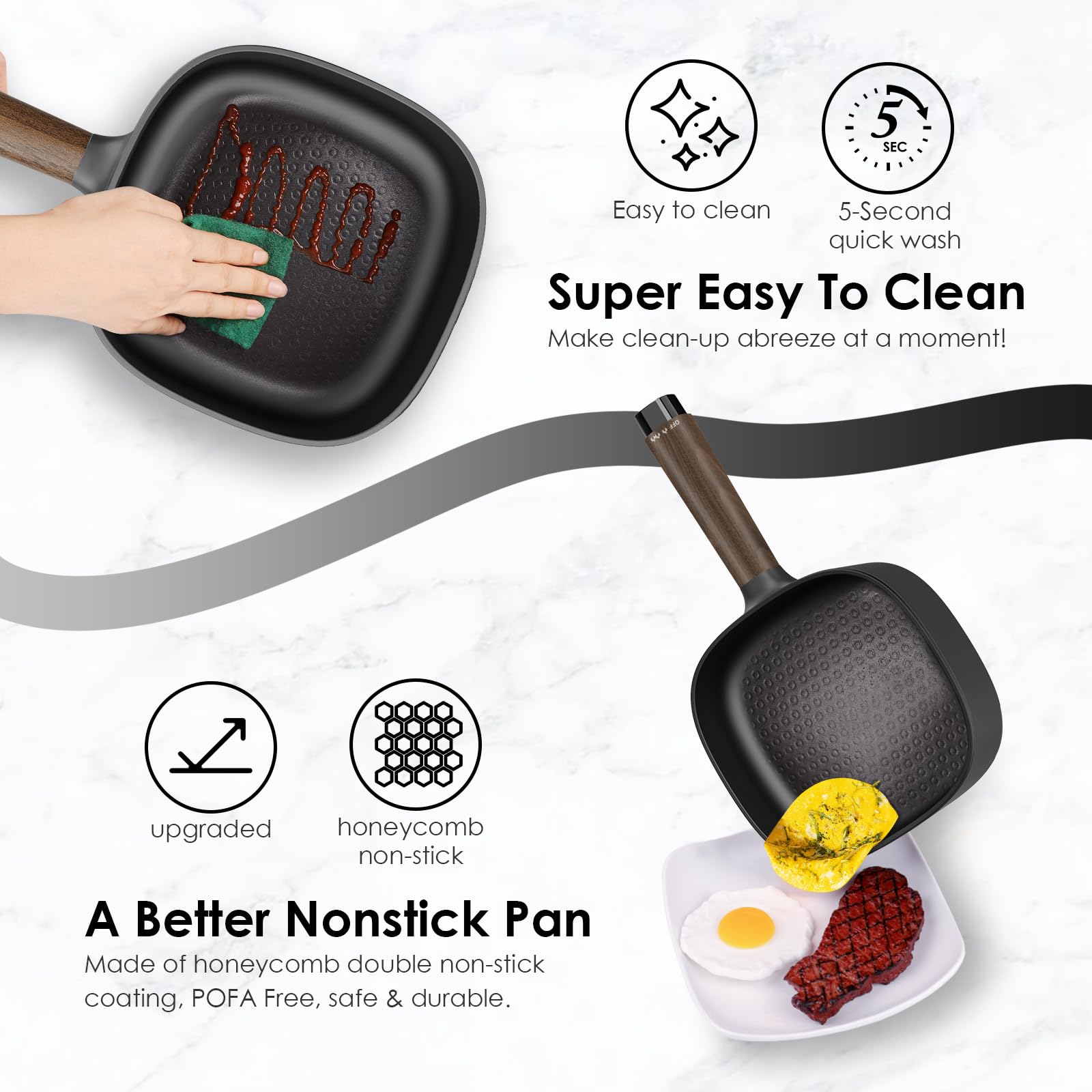 Olla eléctrica de 2 litros con vaporizador, olla eléctrica portátil con revestimiento antiadherente de panal mejorado para dormitorio, oficina, viajes, olla multicocina para ramen, sopa, 4