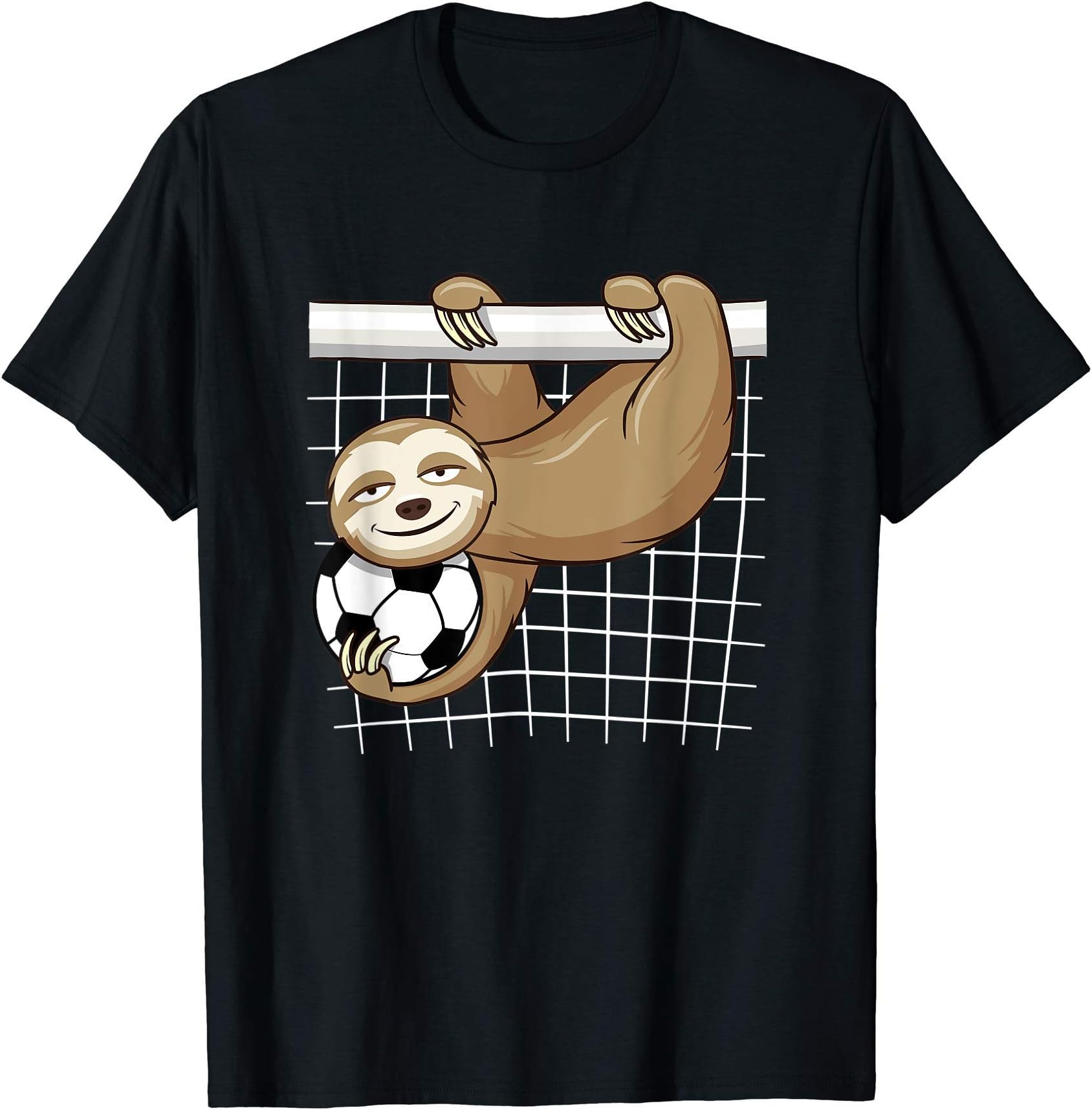 Funny Sloth Soccer Football KidsFunny Sloth Soccer Lover - Cute Goal Keeper Kids T-ShirtOEKO-TEX STANDARD 100
