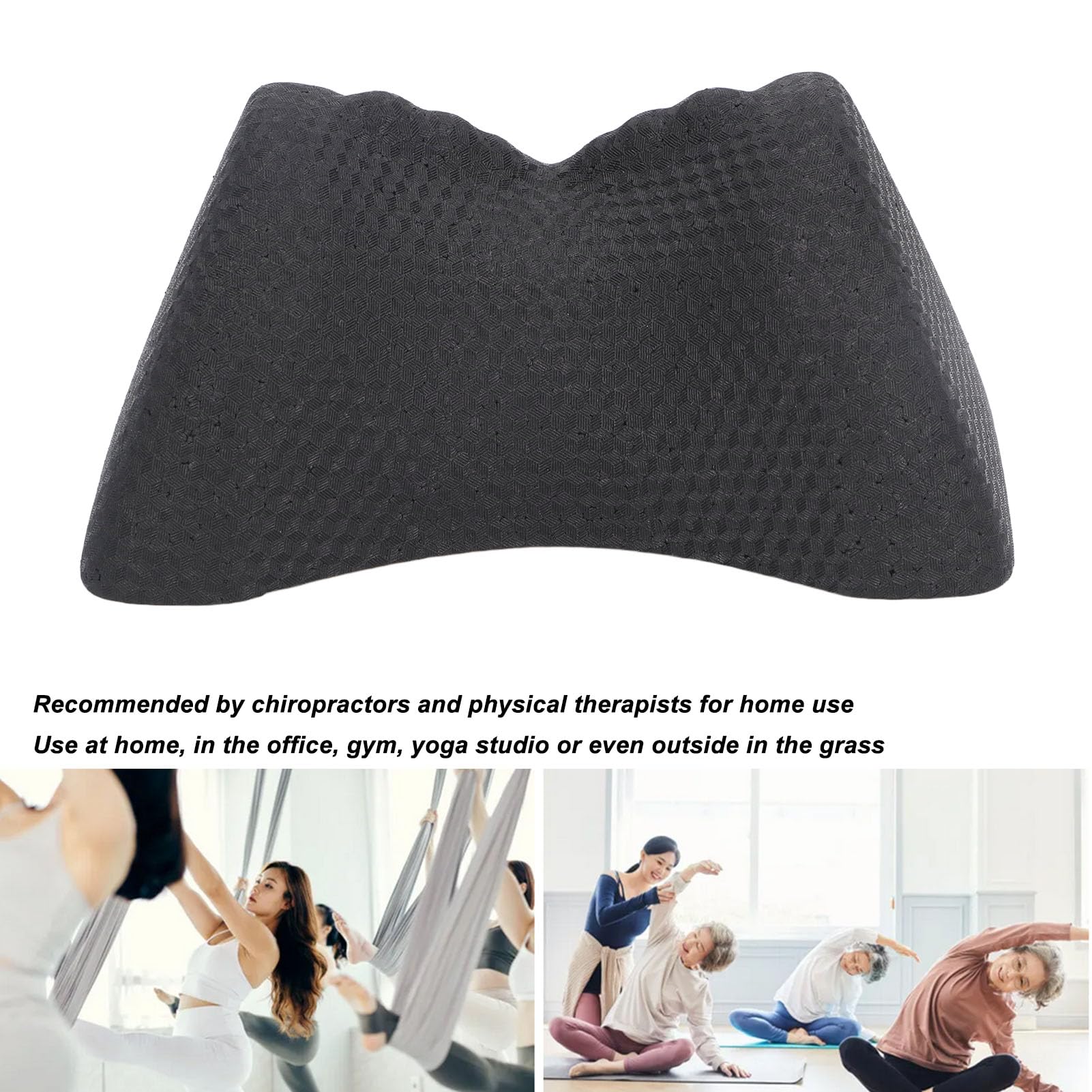 Cuña para el Cuello, Cama, Almohada de Estiramiento para Dormir, Cuña Cervical, Dispositivo de Alivio de la Articulación Mandibular Temporal, Malestar de Tracción Cervical, (BLACK)