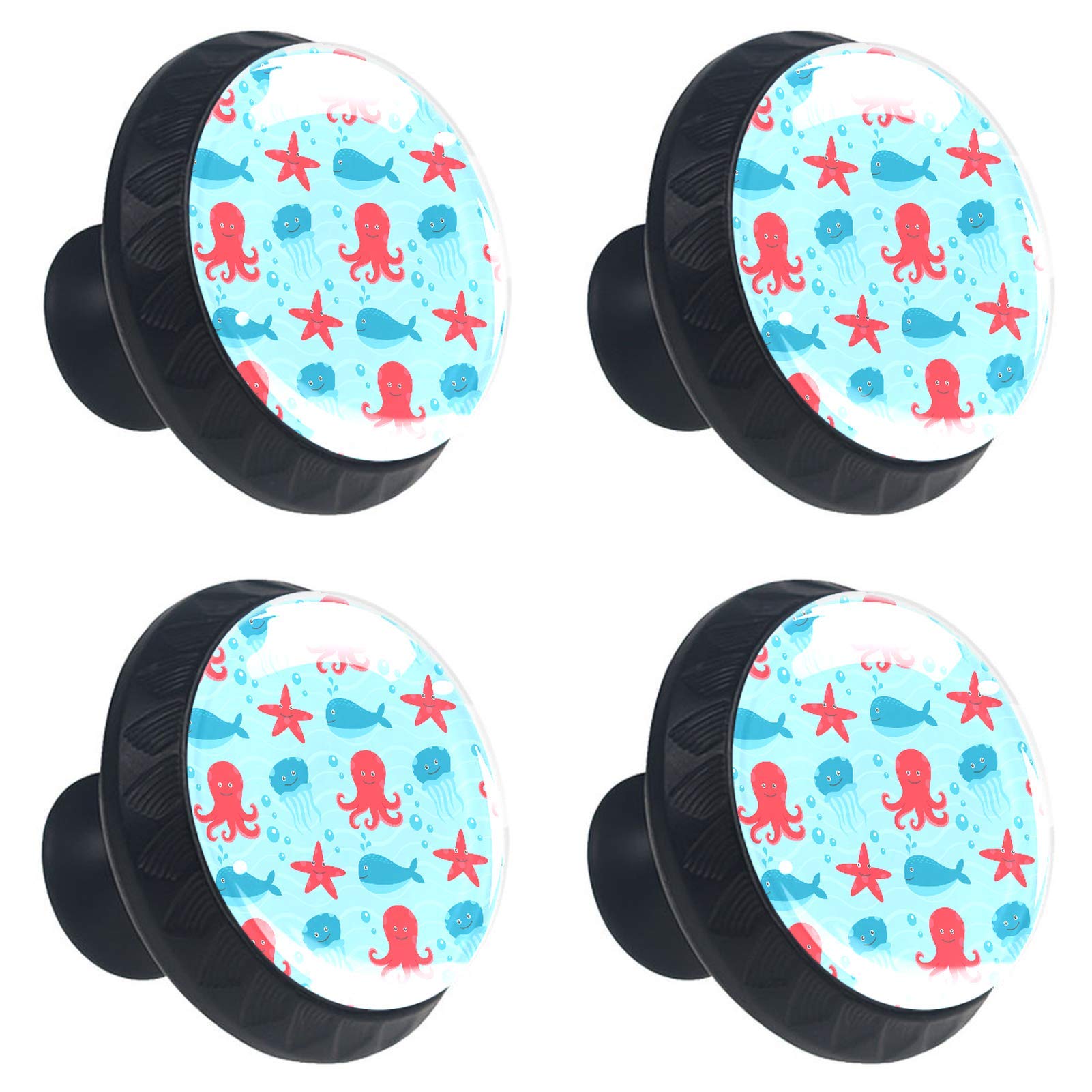Boutons de tiroir en verre 30mm poignée meuble cuisine commode armoire lot de 4 vis