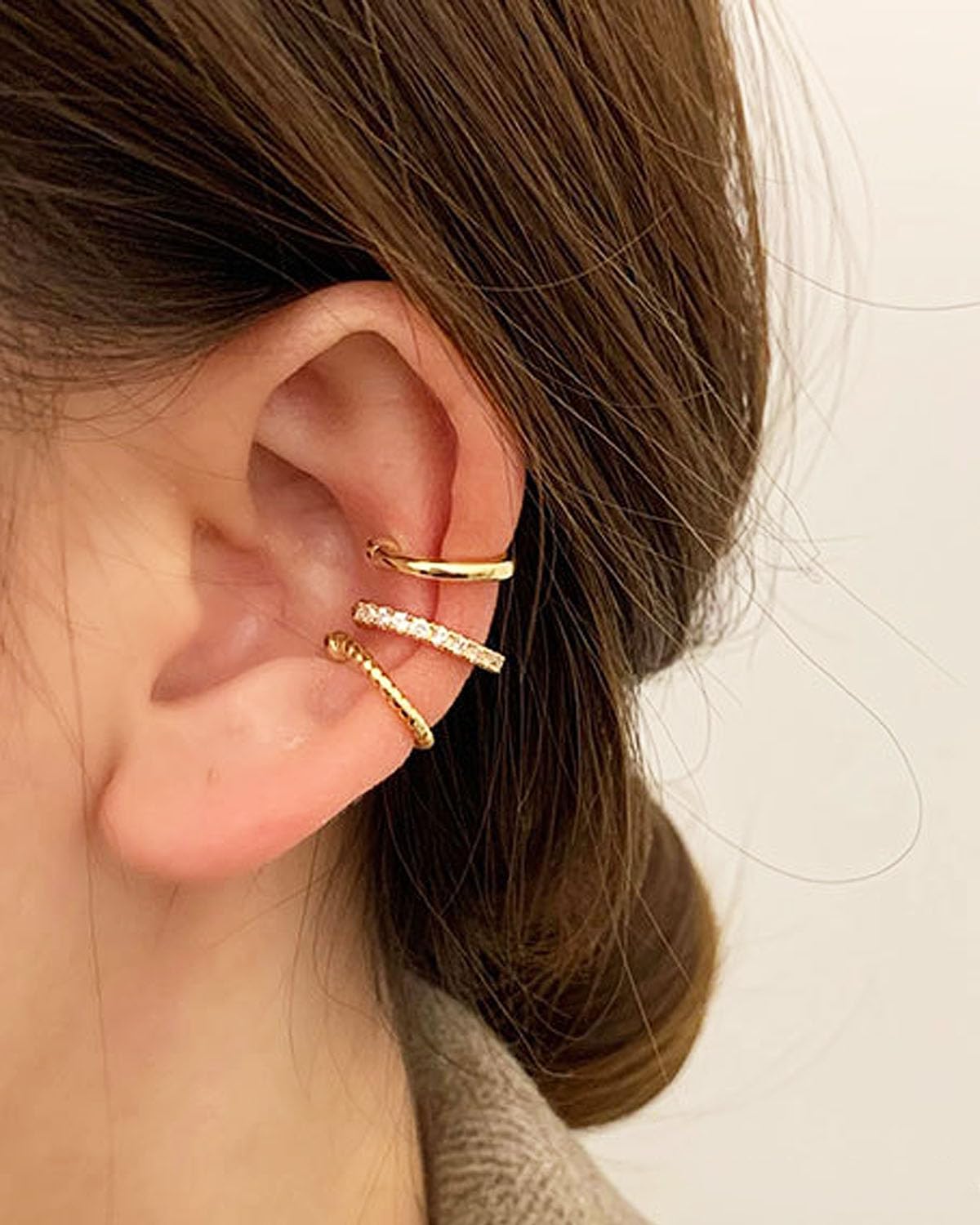 POLSINI DELL'ORECCHIO PER Le Donne Non Piercing Zircone Perforazione