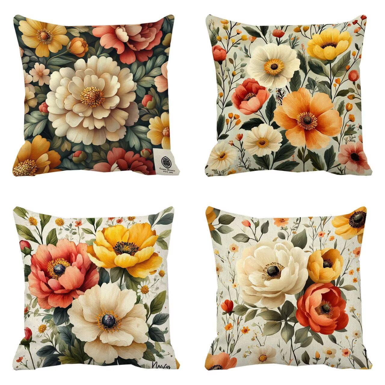 Coussin carre d'exterieur pour chaise jardin fleuri ambiance terrasse douce