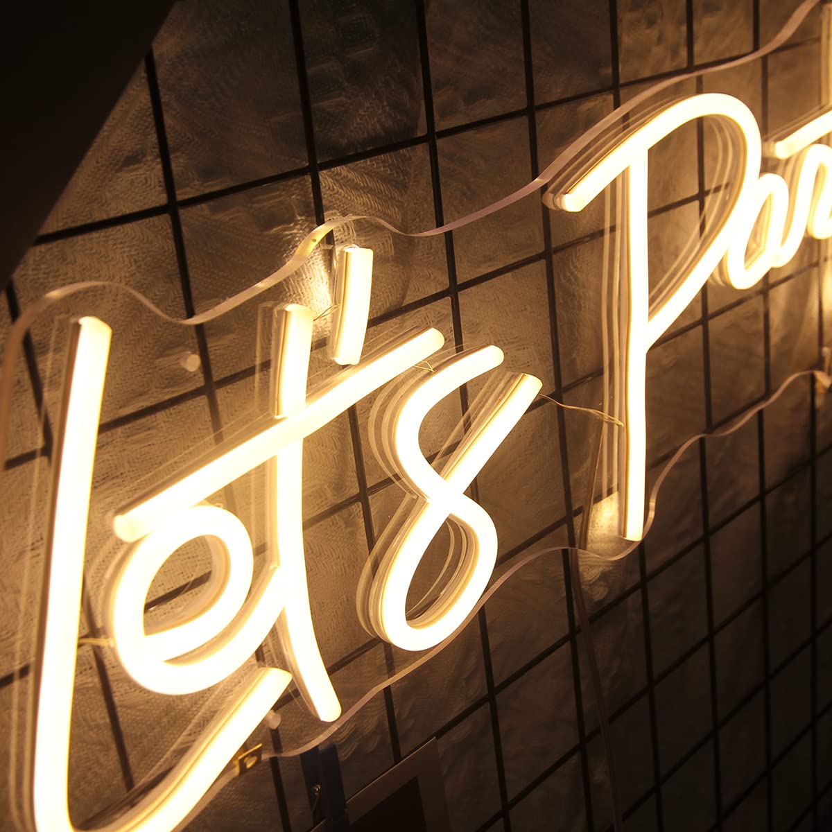 XIONGDISH Let's Part Neon light Wall Decor, 