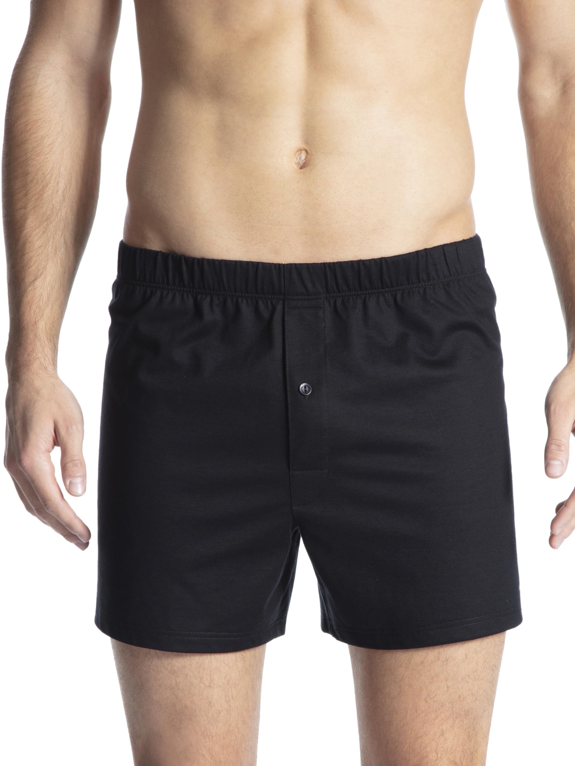 Calida Men's Cotton Code Boxer Shorts Not Applicable, Black (Schwarz 992), Small