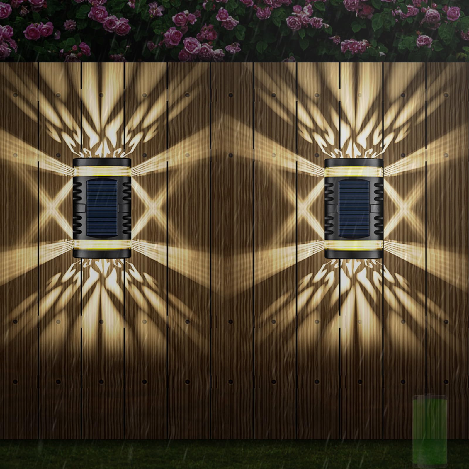 Iluminación para exteriores en terrazas y patios con apliques solares de diseño moderno 8