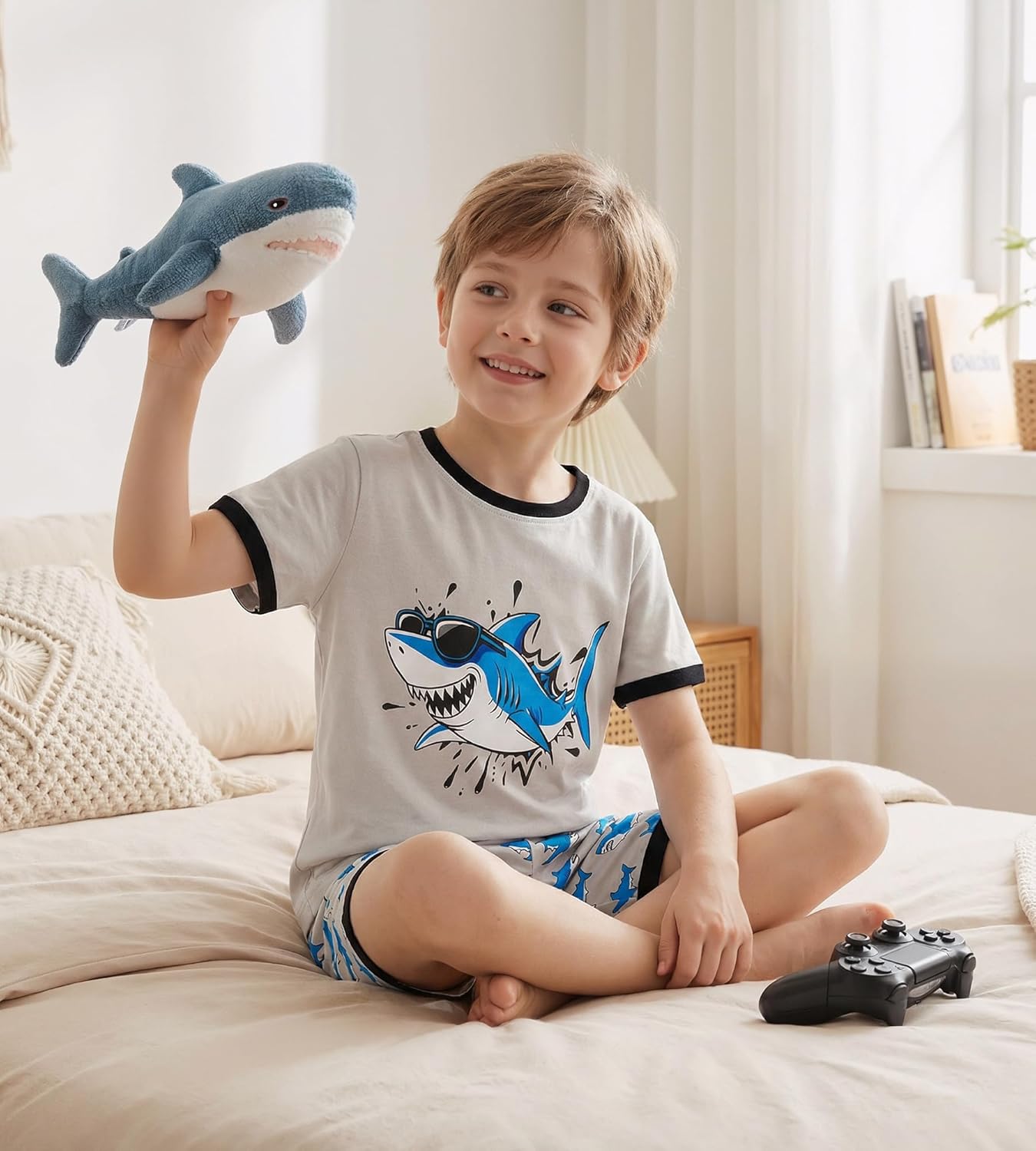 HONGTEYA Toddler Boys Clothes Kids Cotton Clothes Fun Cool Summer Short Wear in Night Size 2-7T - Image 4