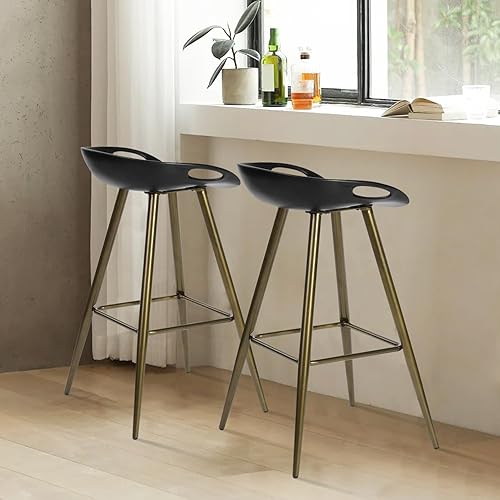 Miniatura 8 de FurnitureR Juego de 2 sillas de comedor modernas, sillas de recepción, taburete de bar y mostrador, taburetes de bar, sillas de bar para cocina,