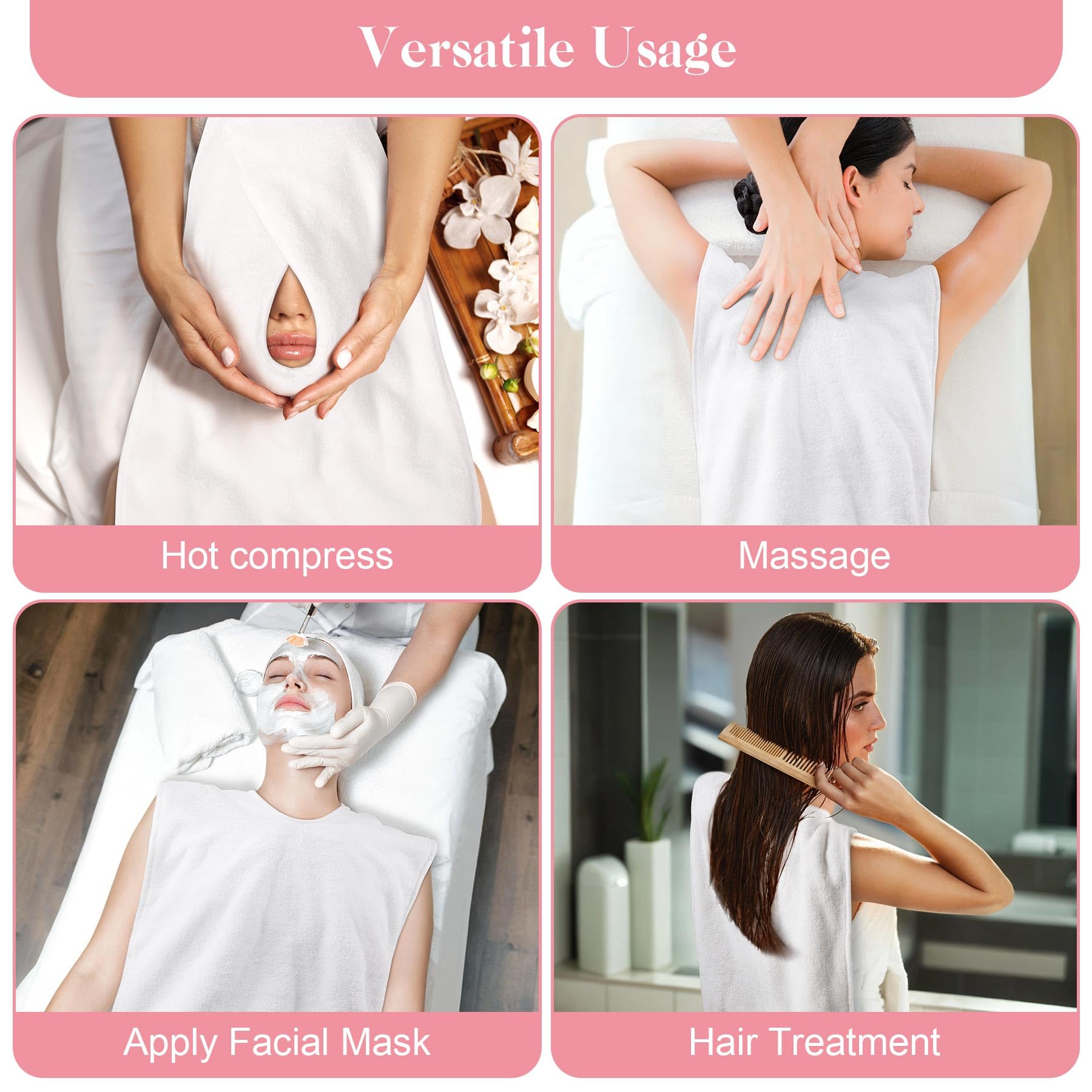 Paquete de 12 toallas faciales suaves para esteticistas, toallas de spa para faciales, cómodas toallas faciales de masaje extragruesas, toallas faciales de microfibra para cara, equipo