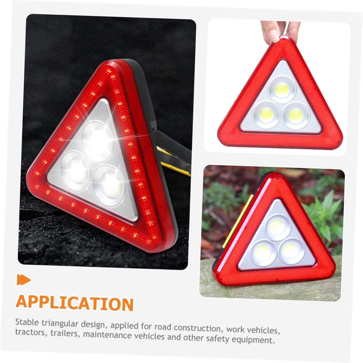 Gatuida Triangolo Stradale Riflettente Luce Led Per Auto Triangolo Di Sicurezza Stradale Per Emergenze Omologato