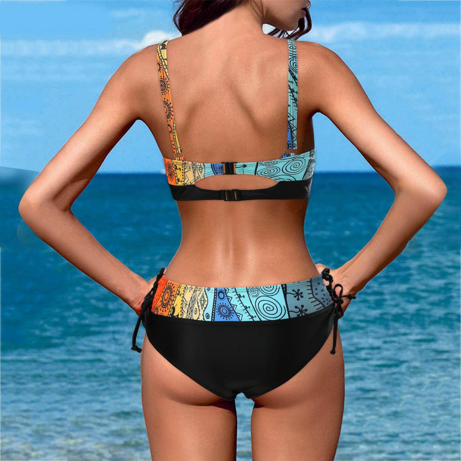 Sheey Bikinis Mujer Push Up Dos Piezas Bikini Mujer,Bikinis Mujer 2022 Push Up Bikini Push Up con Relleno y Aros Biquini Niña Bikinis Tiro Alto Bikini Tanga Mujer Playa Biquini Mujer Push Up