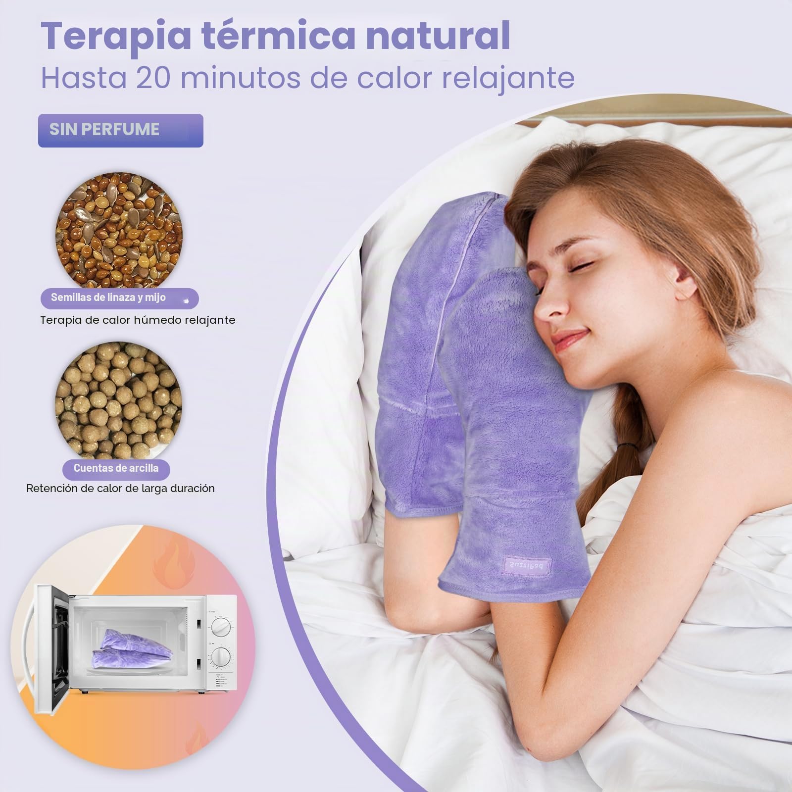 SuzziPad Guantes térmicos para manos de artritis, guantes de artritis para microondas para mujeres para dolor, articulaciones rígidas, túnel carpiano, dedo gatillo, calentadores de manos lavables,