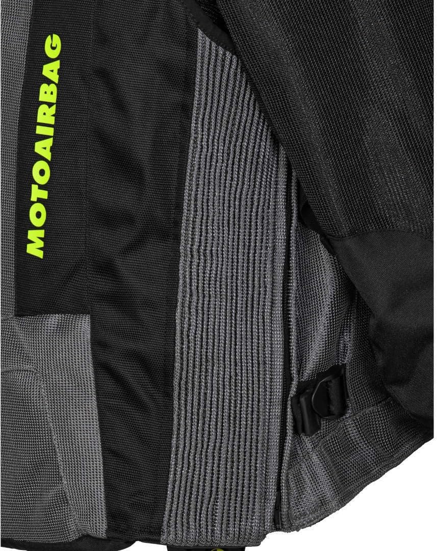 MAB v4 Gilet airbag, nero/grigio/neon, L/XL