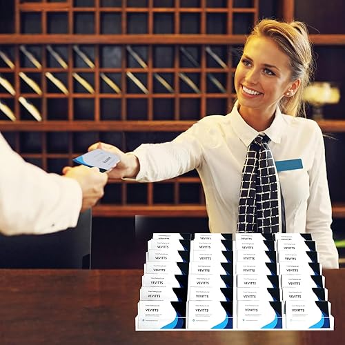 Vista 7 de Acrylic Business Card Holder for Desk Multiple Business Card Holders 28 Slot 7 Tier Large Business Card Organizer Business Card Display Rack Clear
