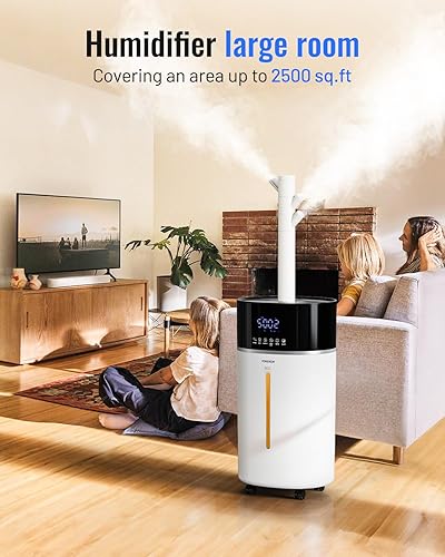 Miniatura 3 de Yokekon Humidificador de niebla fría y cálida para habitación grande, humidificadores de 4.76 galones18 litros para el hogar de 2500 pies cuadrados,