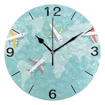 卓上世界地図ミニ置時計 卓上世界地図ミニ置時計