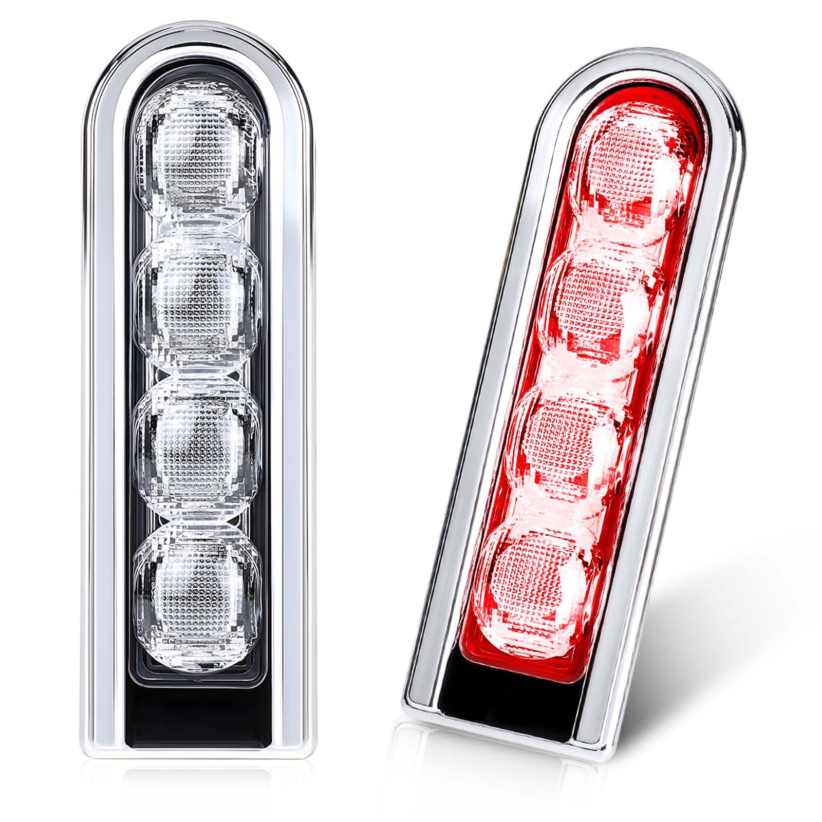 Motorcycle Rear Saddlebag Accent LED Light Insert Filler Support Compatible with Harley Touring Road King Ultra Limited Street Road Electra Glide 2014-2024 (Silver)