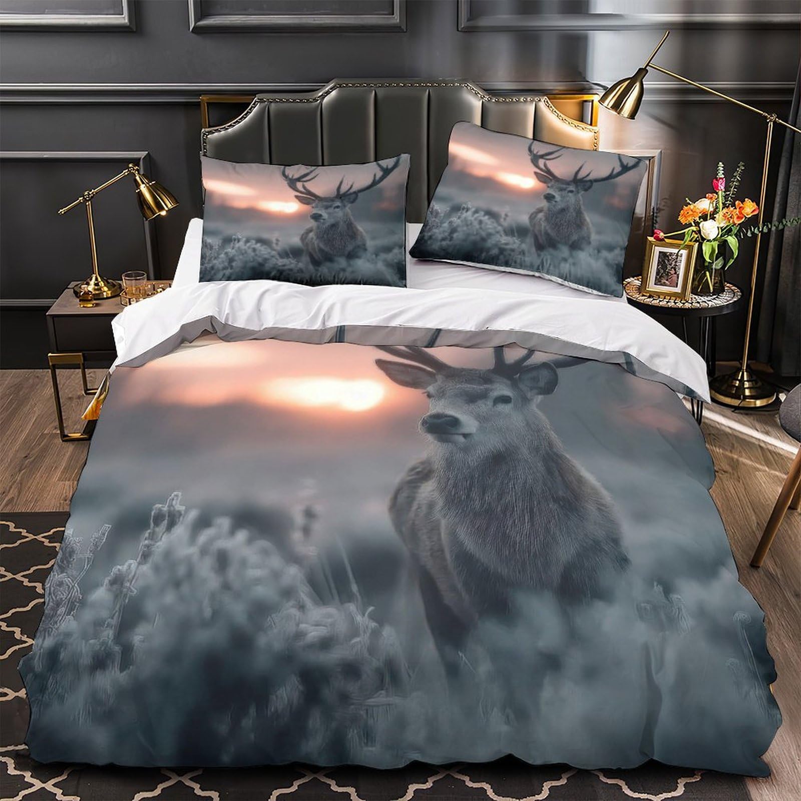 Housse de couette fléchettes 3D microfibre de prestige king 220x240cm