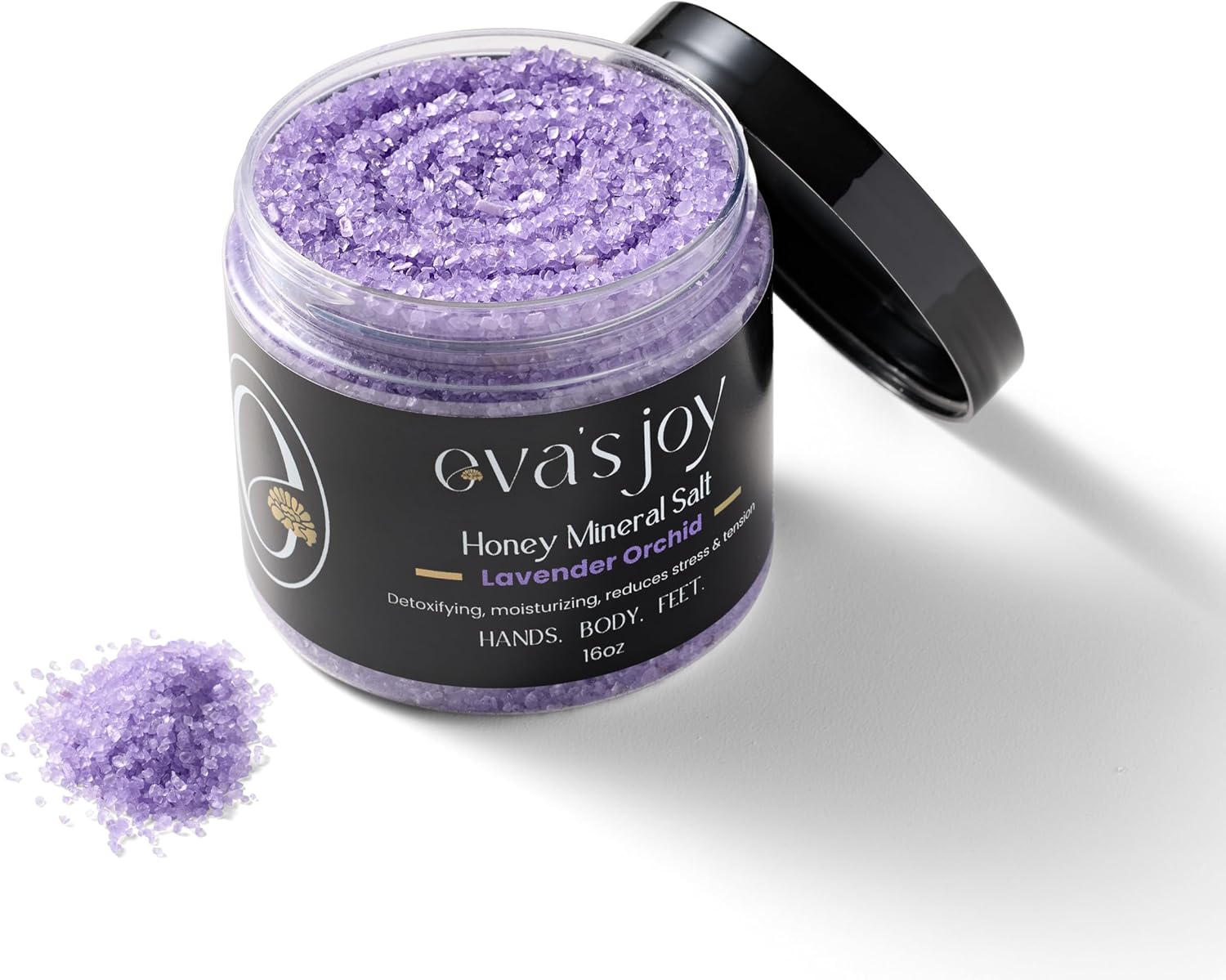 Eva's Joy Lavender Orchid Mineral Bath and Foot Soak, Made with Epsom Salt Crystals, Oil-Free, Exfoliating & Nourishing, Relaxing Lavender Scent, Cleanses & Hydrates Skin, 16 oz - Image 6