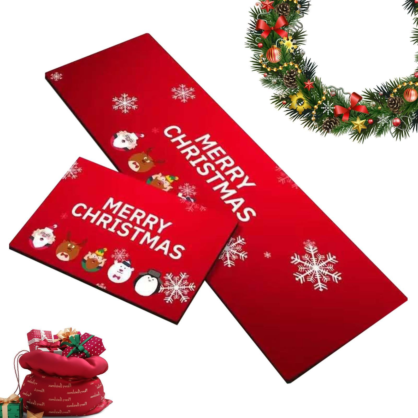Alfombra de Cocina de Navidad para el Suelo, Felpudo de Navidad, Reutilizable, Alfombra de baño para Cocina, Escalera, baño
