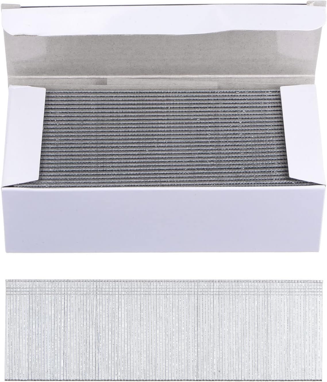 HARFINGTON 10000pcs F40 18 Gauge Brad Nails 1-1/2" T-shaped Galvanized Finish Pneumatic Straight Nails with Storage Box for Woodworking DIY Decoration, Silver Tone