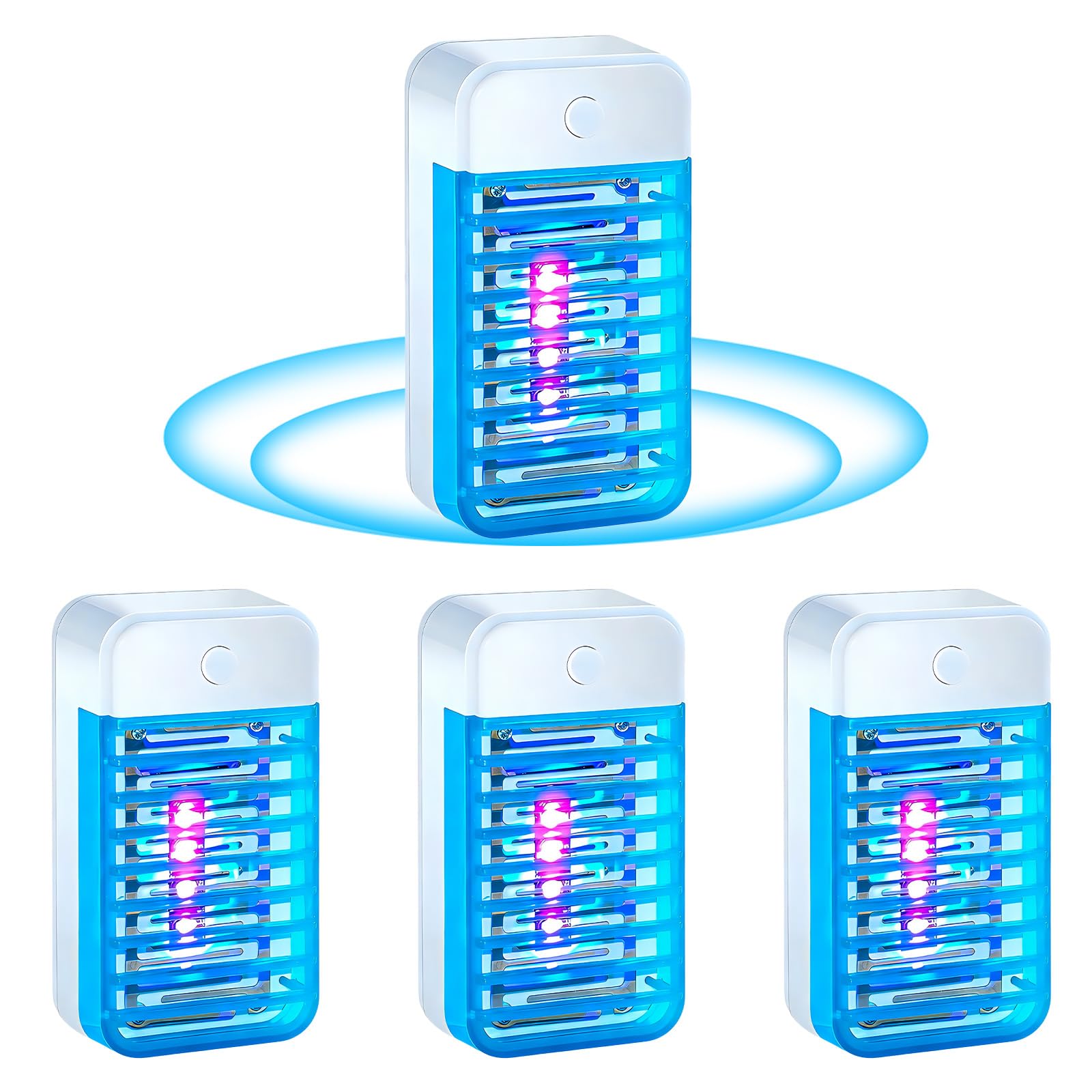 Bug Zapper Indoor, 4 Pack Fly Trap Zapper Mosquito Killer Lamp, Electric Mosquito Zapper with UV Lamps, Insect Pest Killer for Indoor Moths, Flies, Mosquitoes