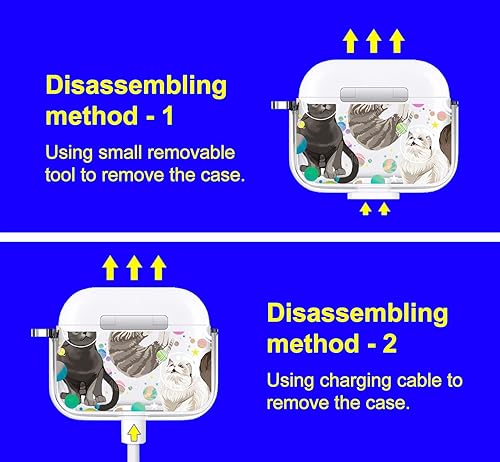 Miniatura 106 de MOSNOVO Funda protectora transparente para AirPods Pro 3, con anillo de metal duro de lujo de doble capa a prueba de golpes, diseñado para AirPods