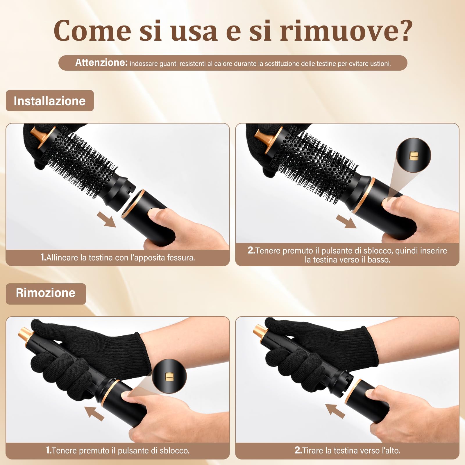 5 in 1 Air Styler, Asciugacapelli Ionico, Spazzola Asciugacapelli, Arricciacapelli Automatico, Spazzola Lisciante per Ricci, Volume e Look Lisci a Casa, Ogni Giorno e in Viaggio | Styling per capelli