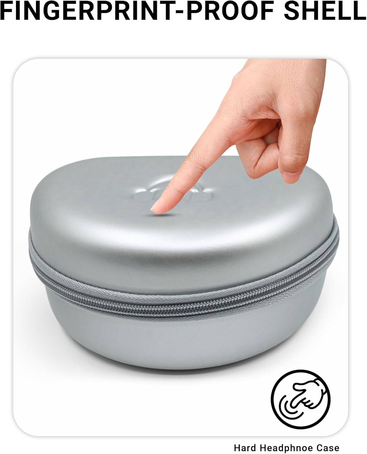 Hard Headphone Case for Beats Solo 4, Studio Pro, Solo 3, Studio 3, Solo 2,Over Ear Headphone Carrying Case with Storage Cable Bag Strap for Travel (SILVER) - Image 4