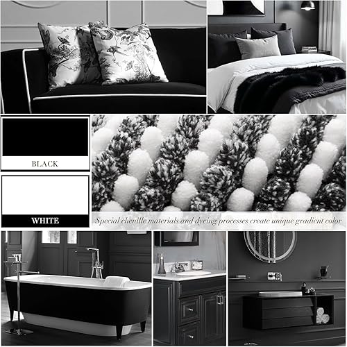 Miniatura 3 de BSICPRO Juego de alfombras de baño de 3 piezas, alfombrillas de inodoro de contorno en forma de U, juego de tapete de baño, larga alfombrilla de