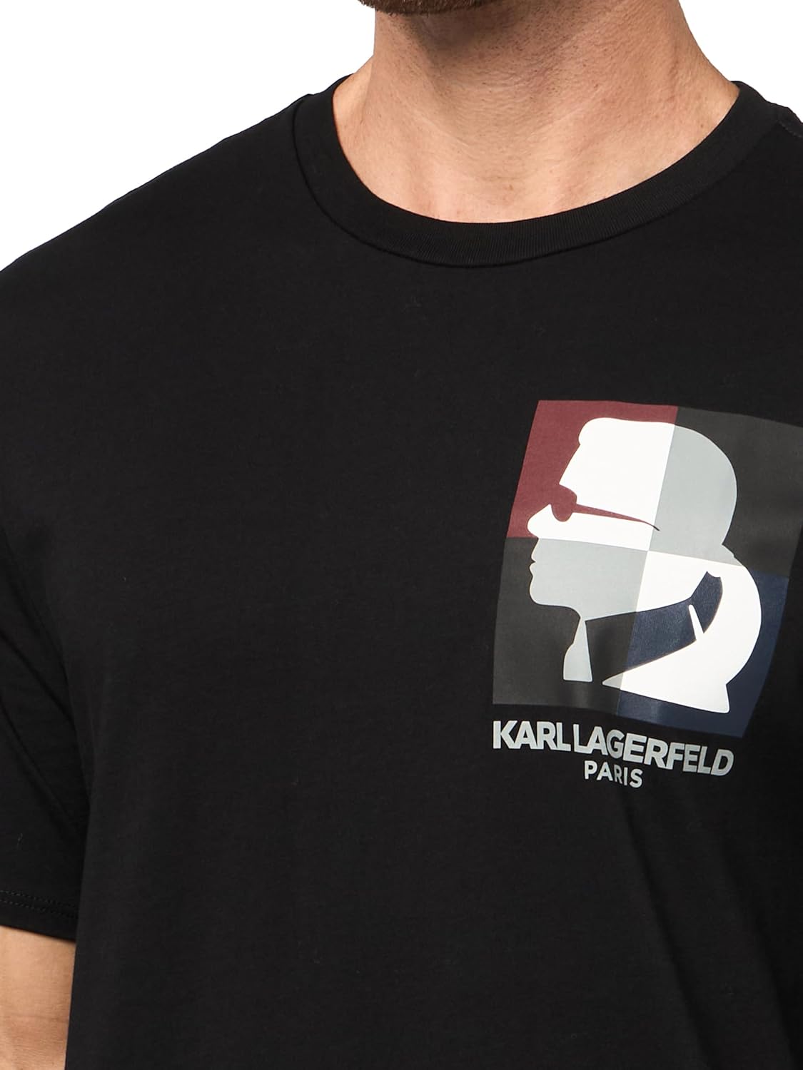 KARL LAGERFELD Men's Crewneck Short Sleeve Graphic Design Relaxed Fit T-Shirt - Image 3