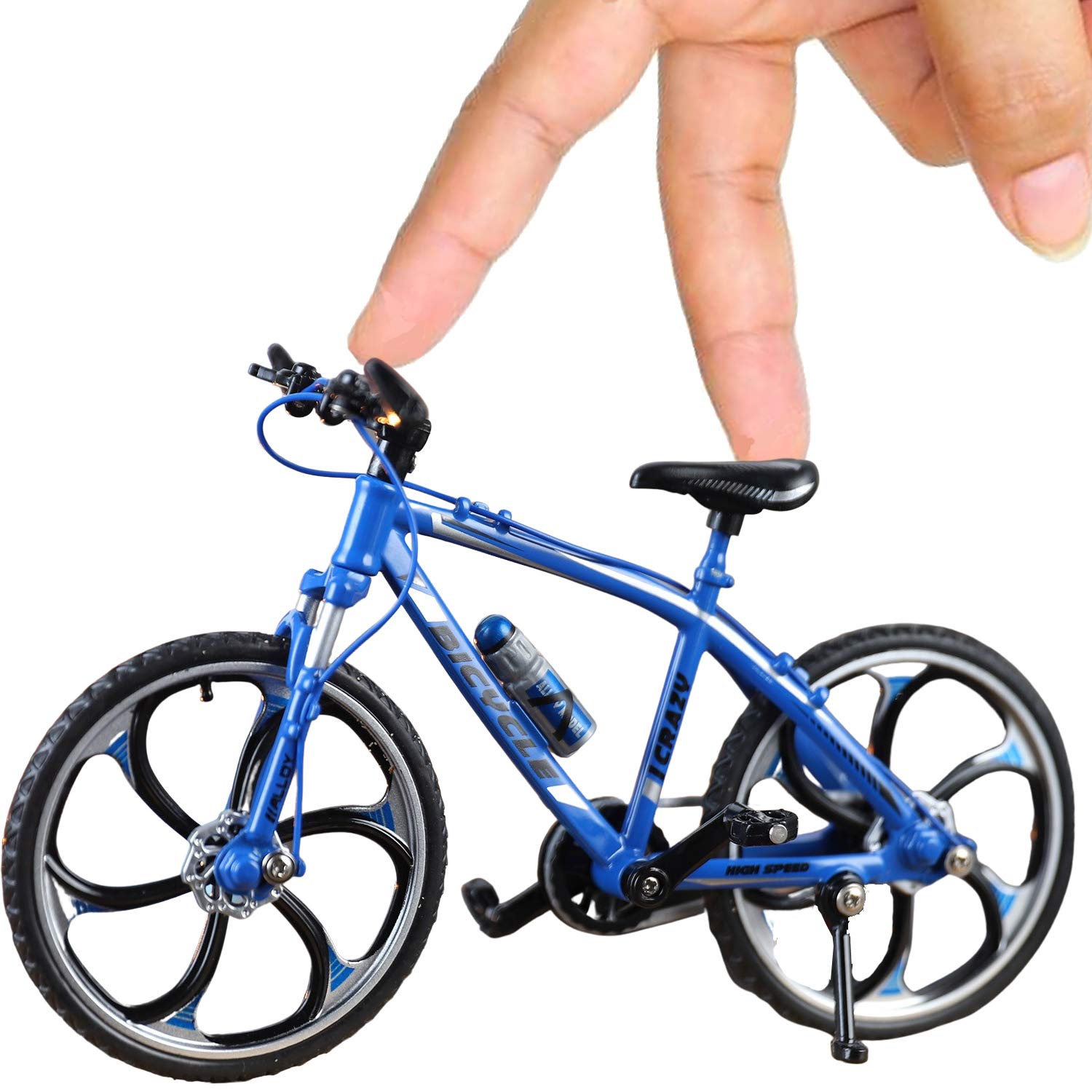 Liberty Imports Miniature 1:10 Bicycle Model Diecast Metal Finger Mountain Bike Racing Collection Toy for Decoration Office Desktop