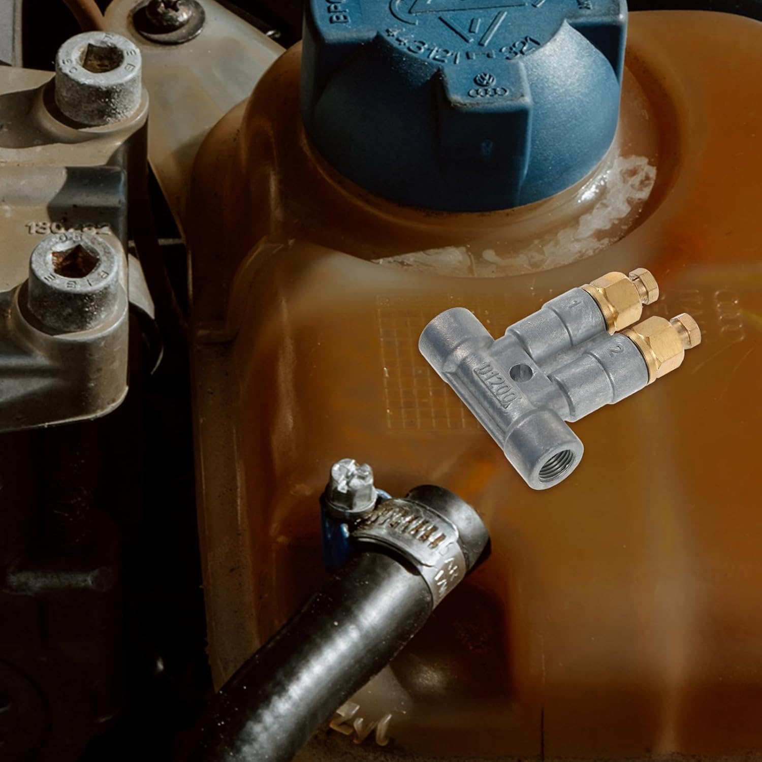 COLLBATH Hydraulic High Pressure Oil Diverter Valve with Even Oil Distribution and Precise Metering Capabilities, Metal Two Way Diversion Valve for Industrial and Automotive