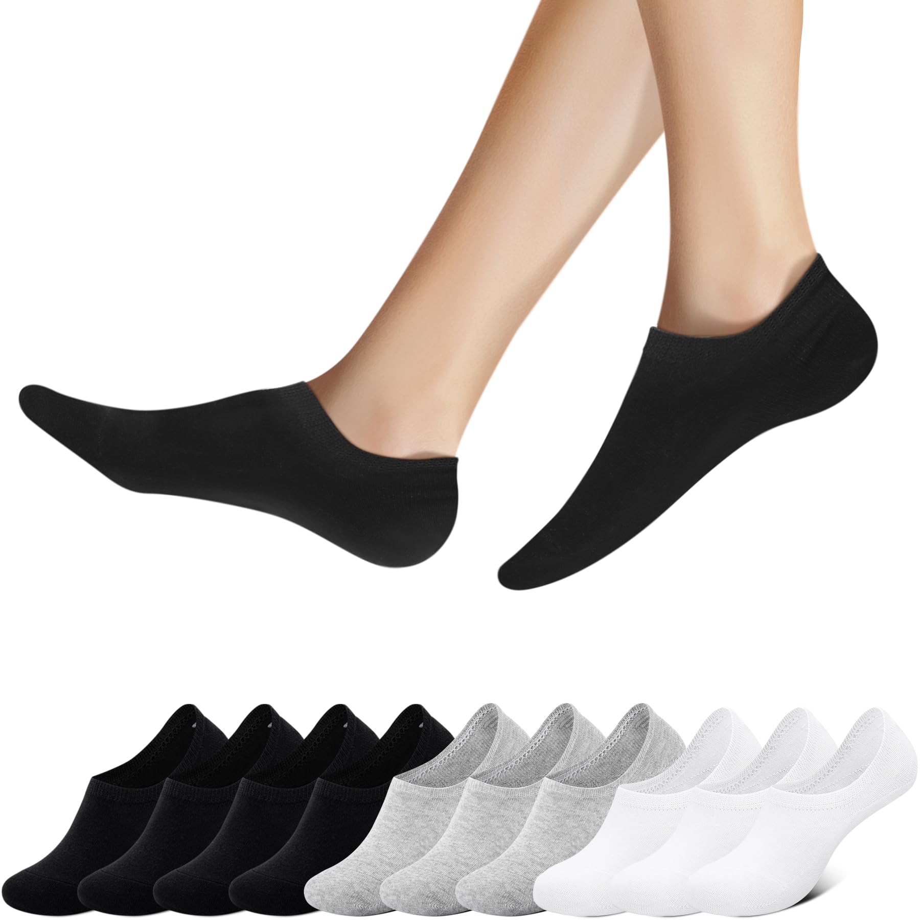 Falechay Calcetines Invisibles Tobilleros Mujer Hombre 10 pares Cortos Calcetin