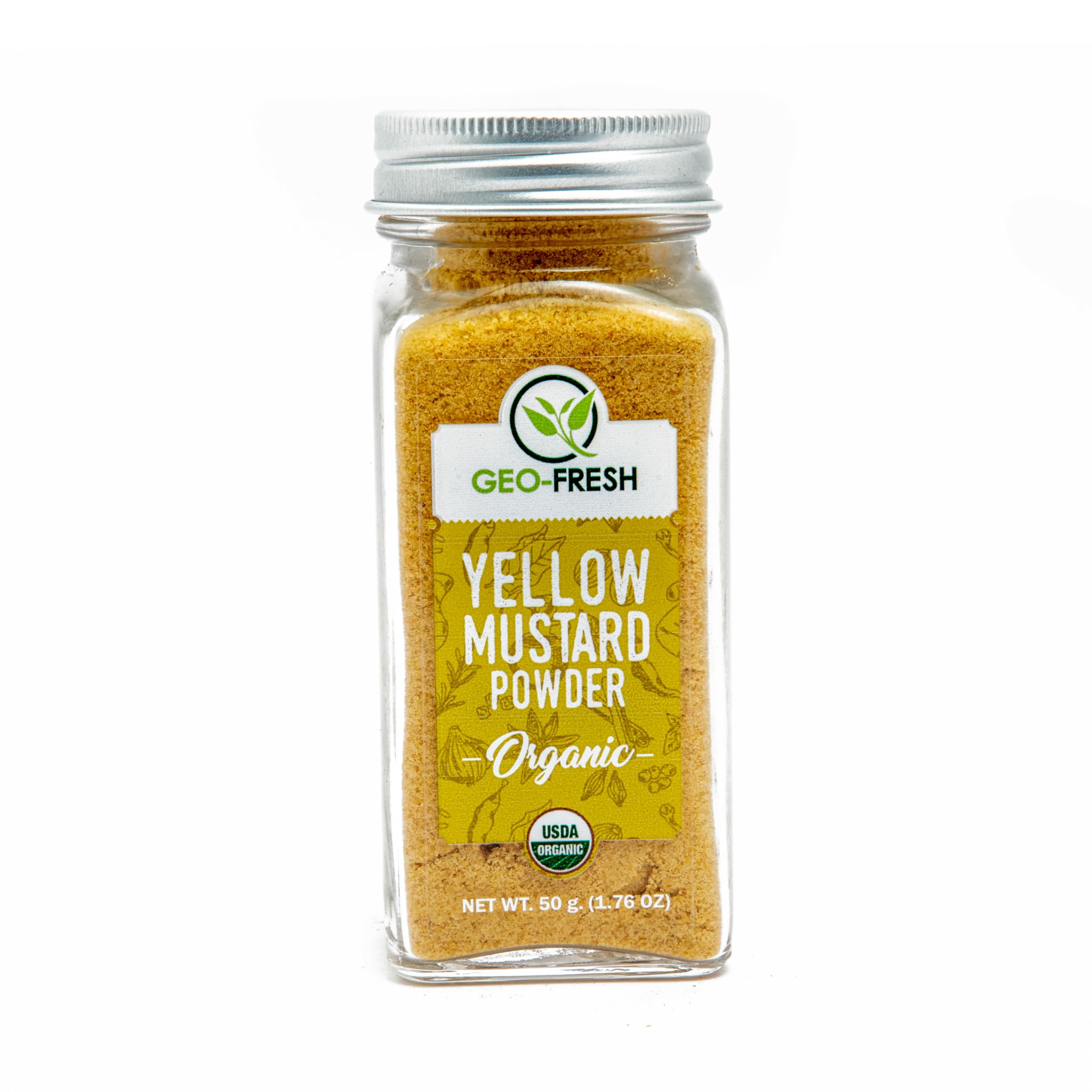 Geo-Fresh Organic Yellow Mustard Powder,50g | Sarso ka Powder| Rai| Flavourful & Aromatic |for Pickle,Fish curry, Dips, Dressings & Marinades | 100% Organic, Non-GMO, USDA Certified, Jaivik Bharat Certified (B07CG8RRH9) Amazon Price History, Amazon Price Tracker
