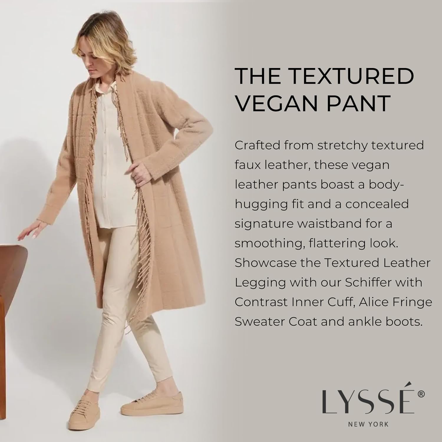 Lyssé Women's Misses Textured Leather Legging - Image 5