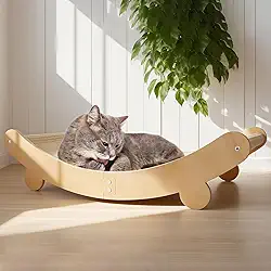 Cama arranhadora para gatos, rede de sisal para gatos internos, cadeira de sisal, arranhador, para gatos grandes, móveis de madeira para gatos