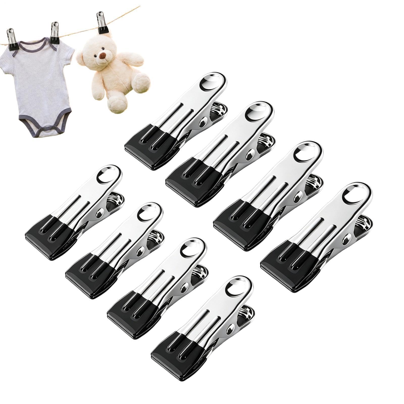 Heavy Duty Clothes Pins - Organizer Clips for Garment | Clothespins Clips | for Kitchen Travel Home Laundry Outdoor Bathroom Photo Food