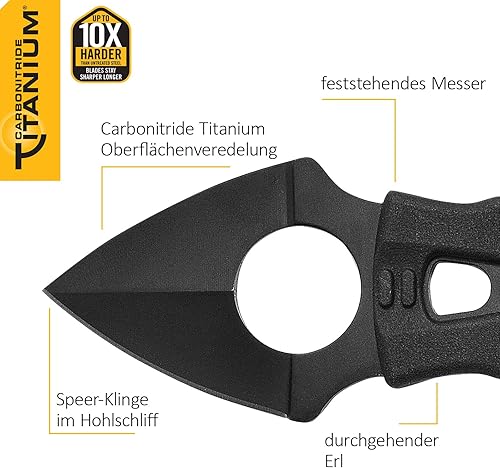 Miniatura 5 de Camillus Heater II - Cuchillo táctico de hoja fija de acero inoxidable 420 resistente a la corrosión de 4.25 pulgadas, funda moldeada con clip para